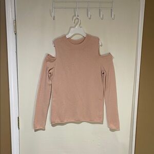 Halston Heritage Cashmere & Wool Blend Off-the-Shoulder Sweater Size Large